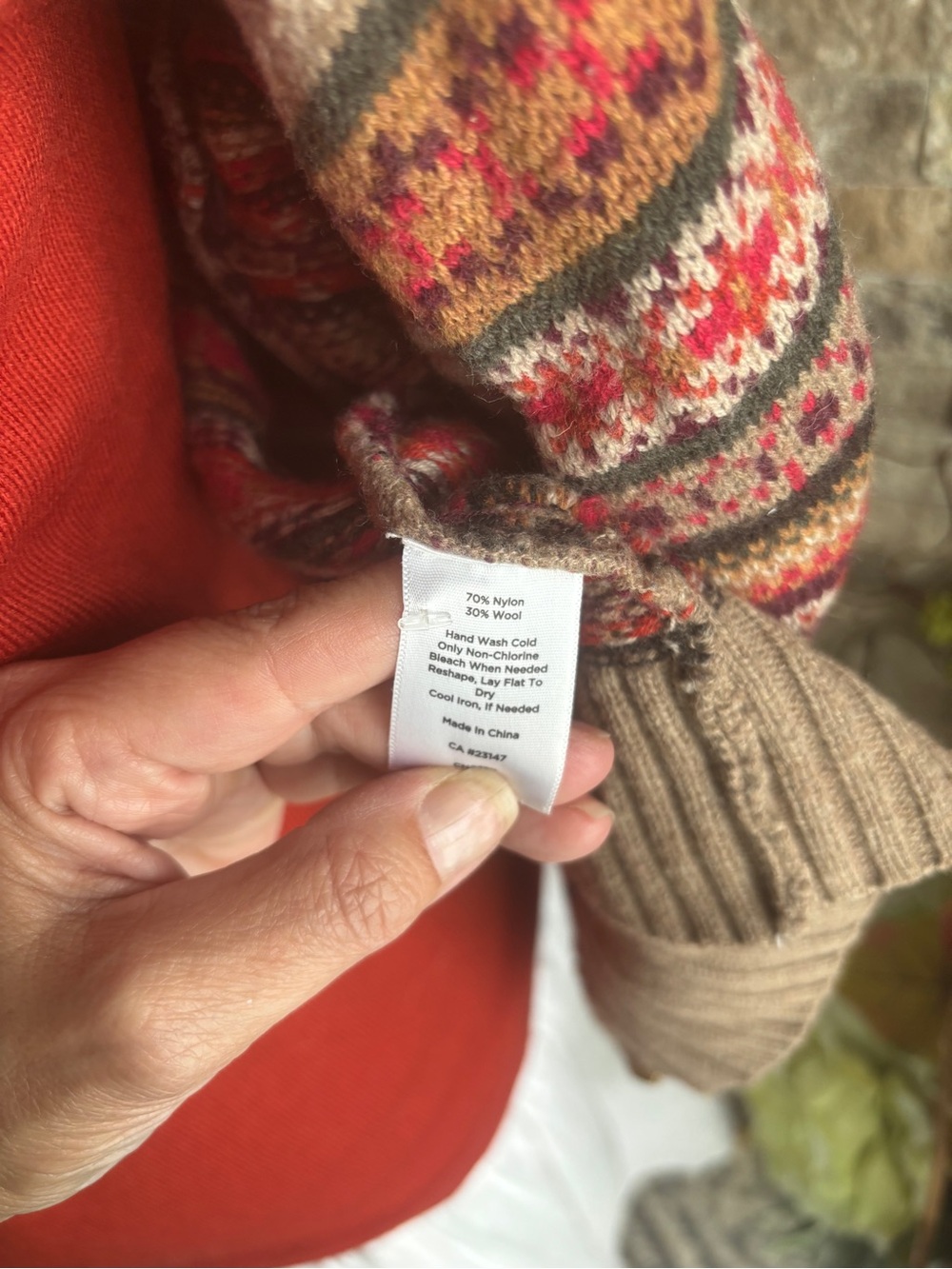 Talbots Autumn Multi-Color Striped Cardigan - Picture 4 of 7